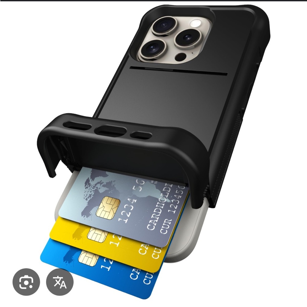 Add to bundle! - Black iPhone 15 Scooch case w/ card holder